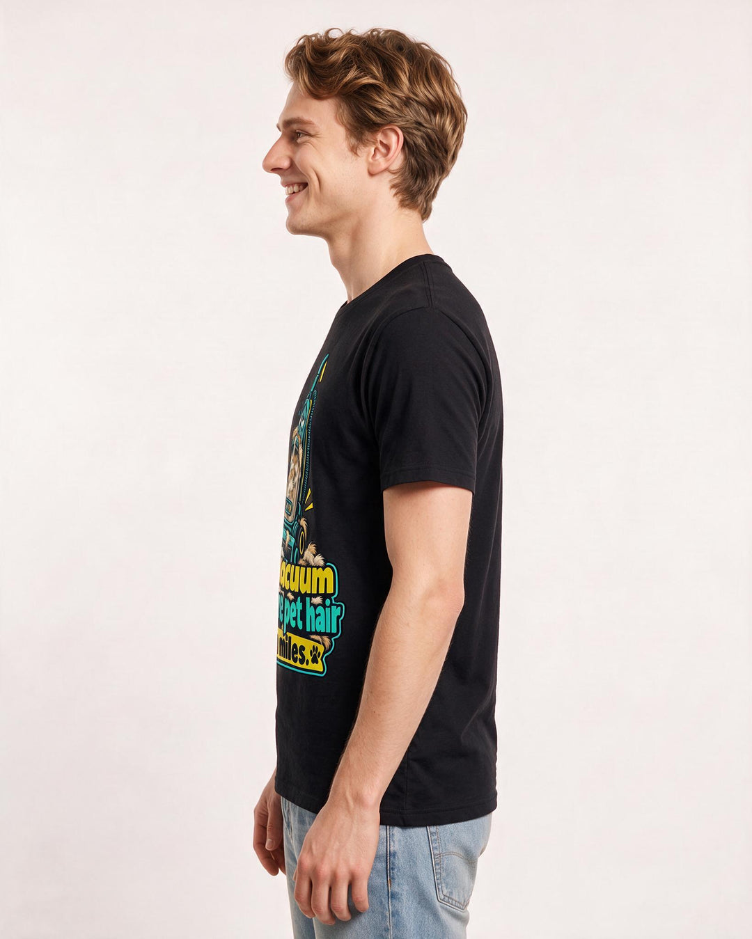 Cat Lover Black T-Shirt for Men – Everyday Expression Graphic Tee product image 2