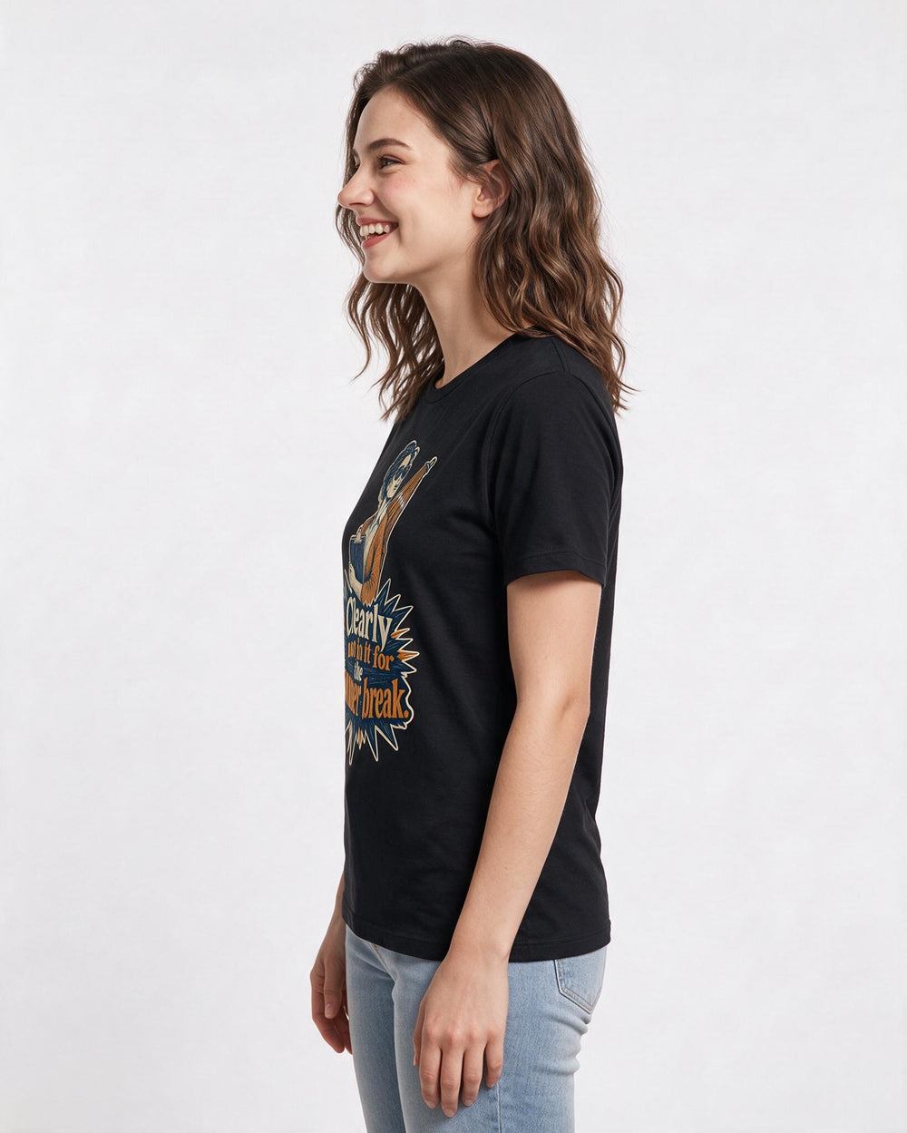 Teacher Women's Black T-Shirt – Clearly not in it for the summer break. product image 2