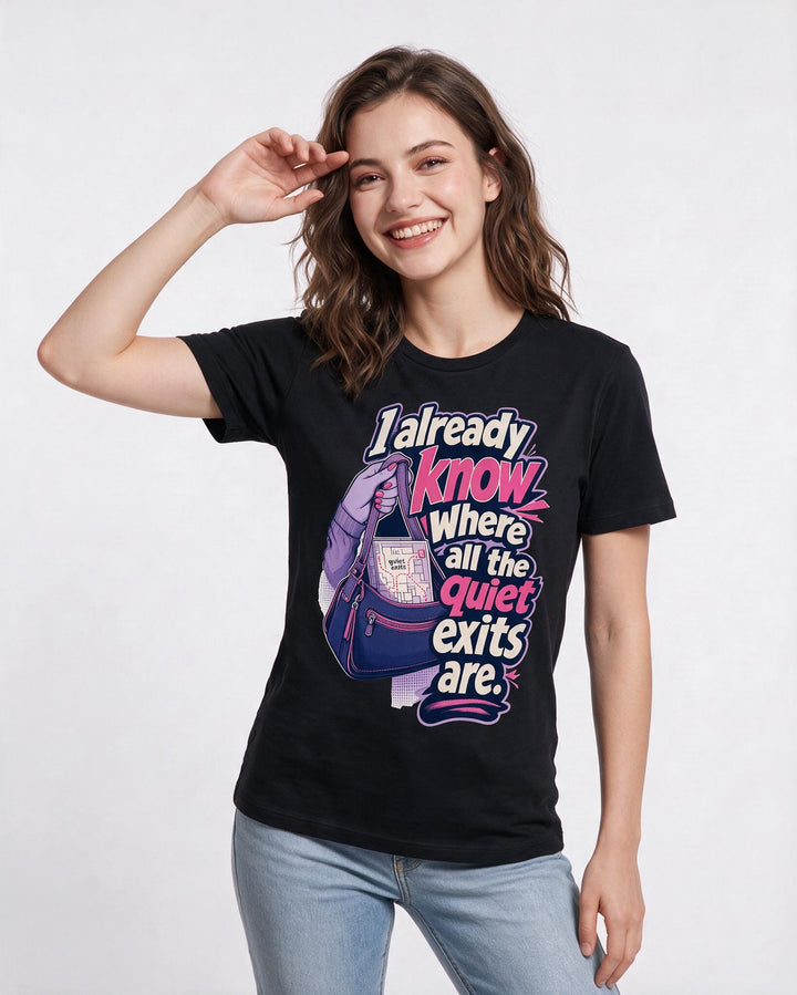 Neurodiversity Black T-Shirt for Women – Everyday Expression Graphic Tee product image 1