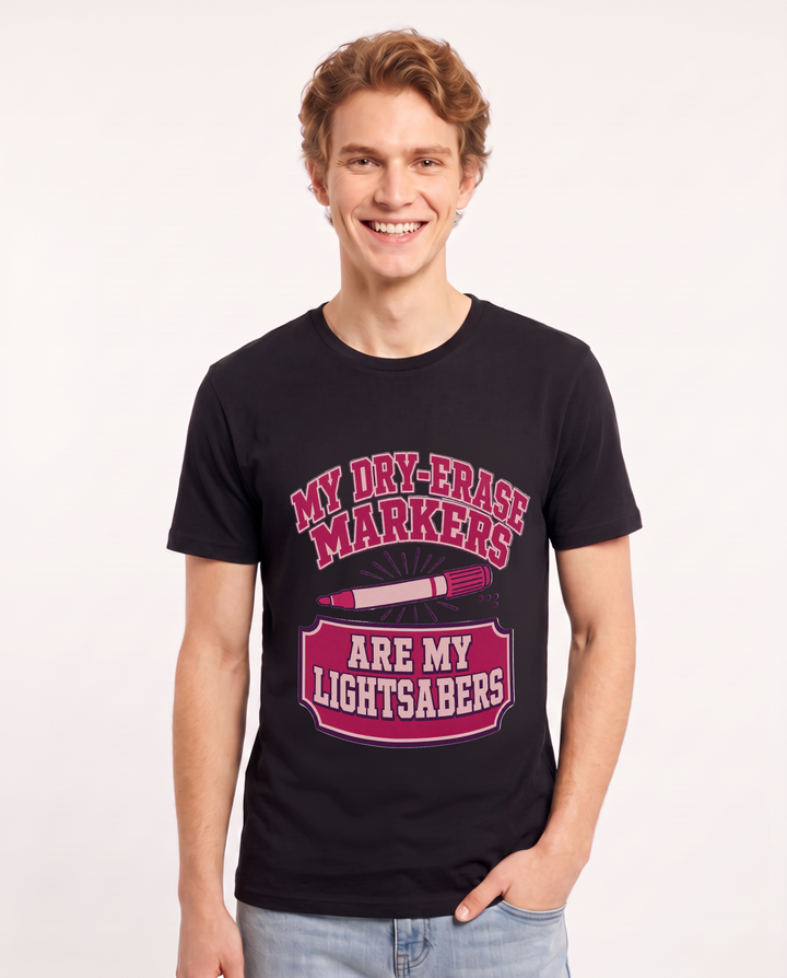 Teacher Gift Men's Black T-Shirt - My dry-erase markers are my product image 1