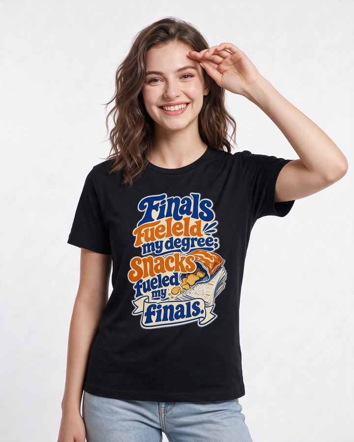 Graduation Black T-Shirt for Women – Everyday Expression Graphic Tee product image 1