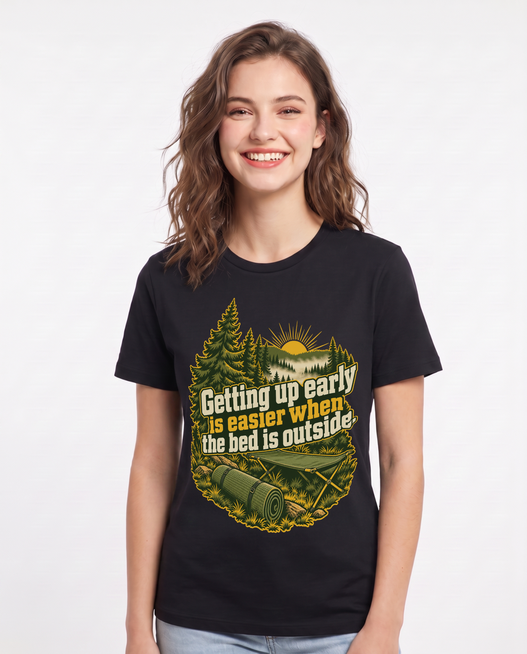 Hunting Black T-Shirt for Women – Everyday Expression Graphic Tee product image 3