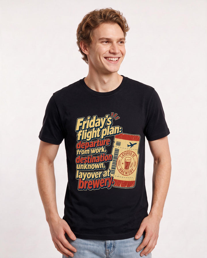 Beer Black T-Shirt for Men – Everyday Expression Graphic Tee product image 1