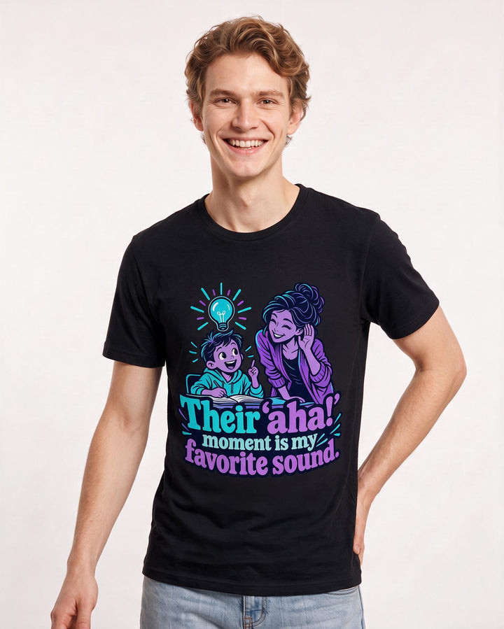 Teacher Black T-Shirt for Men – Everyday Expression Graphic Tee product image 1