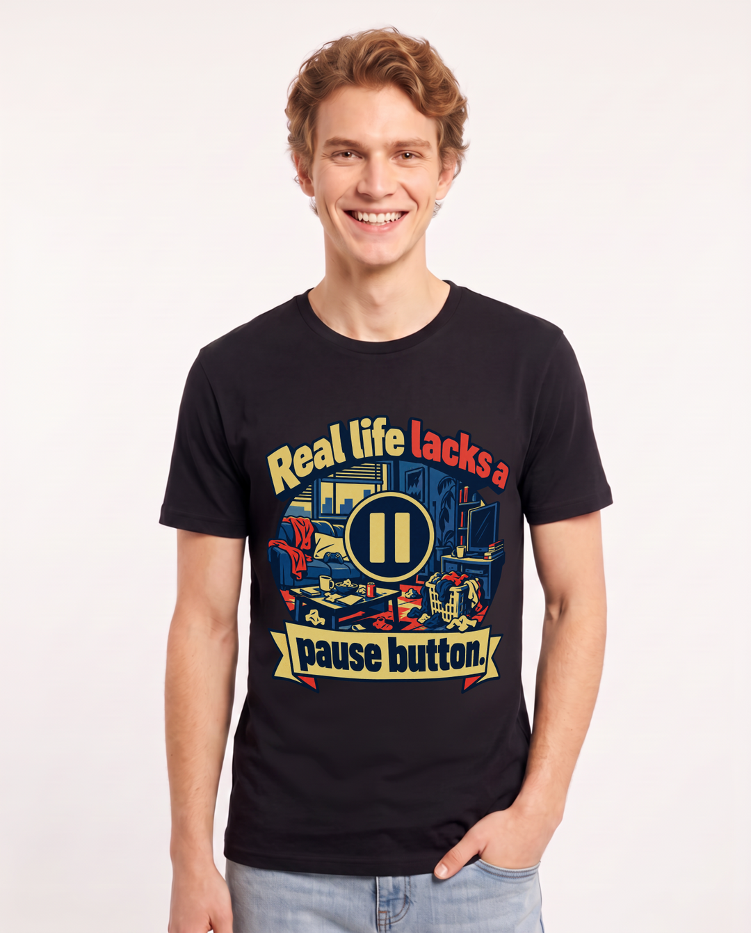 Gaming Black T-Shirt for Men – Game Night Graphic Tee product image 3