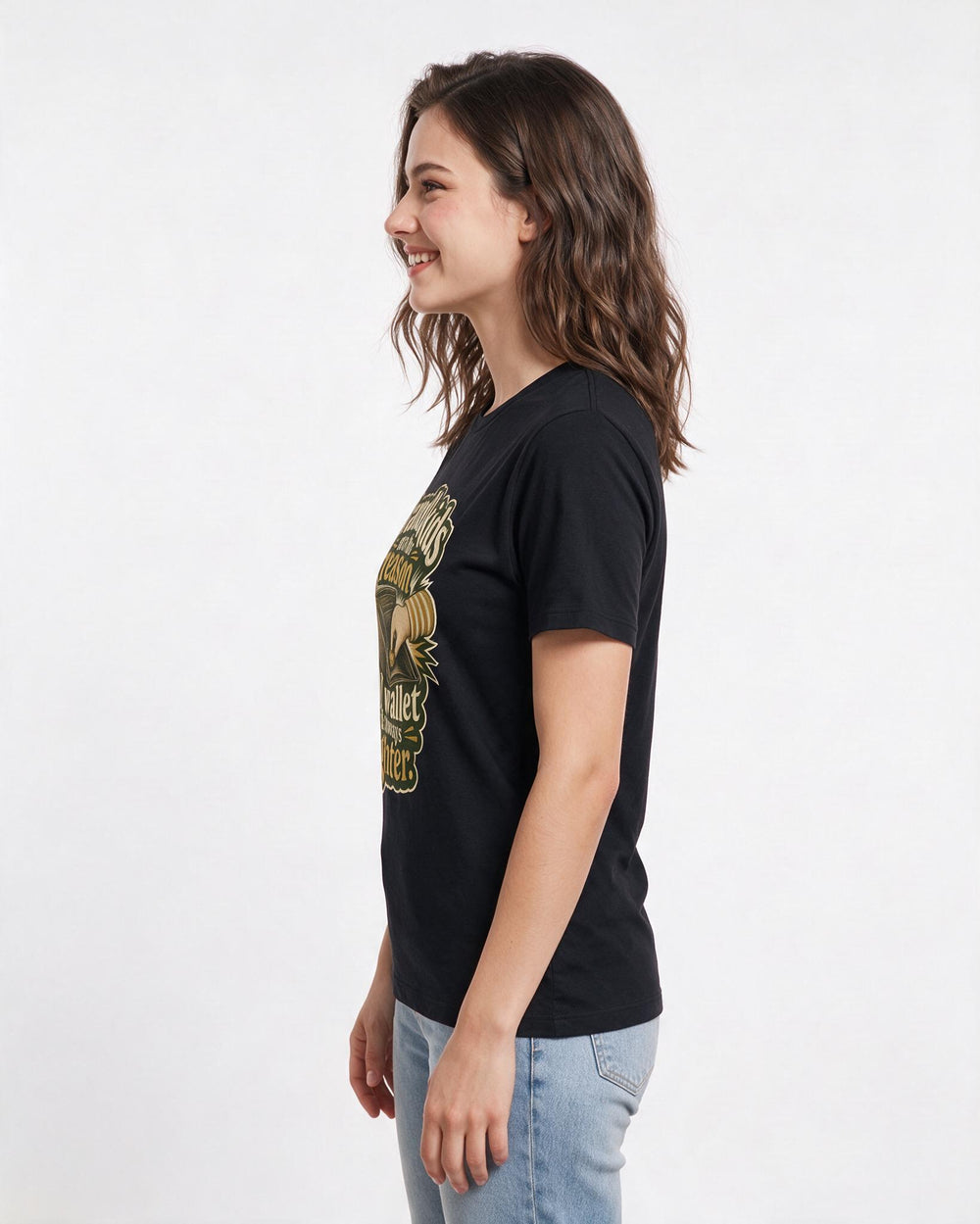 Grandparent Black T-Shirt for Women – Everyday Expression Graphic Tee product image 2