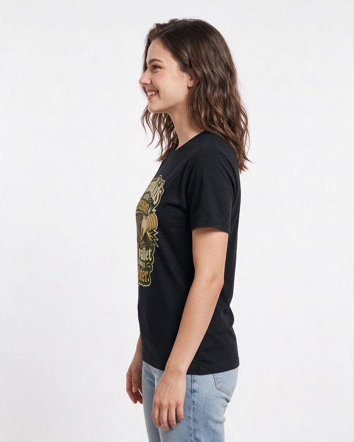 Grandparent Black T-Shirt for Women – Everyday Expression Graphic Tee product image 2