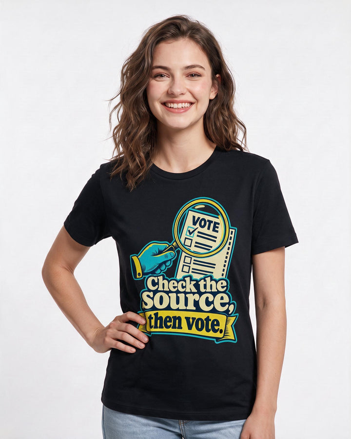 Political Statement Black T-Shirt for Women – Everyday Expression Graphic Tee product image 1