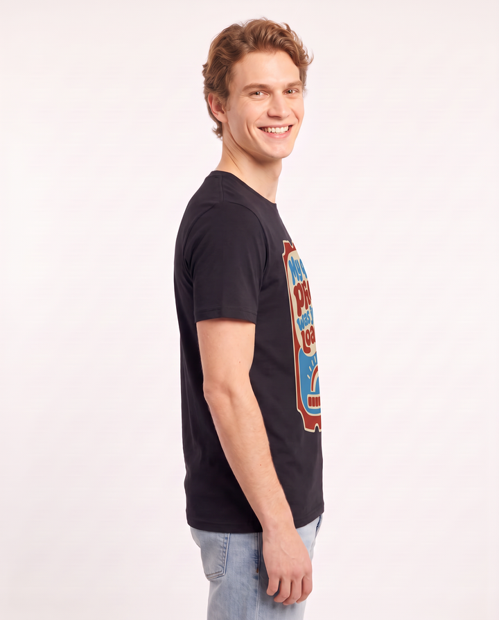 Graphic Men's Black T-Shirt - My quiet phase was just me loading. product image 2