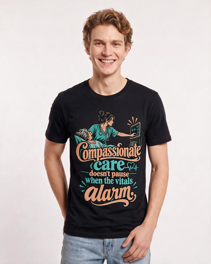 Nurse Black T-Shirt for Men – Nursing Life Graphic Tee product image 1