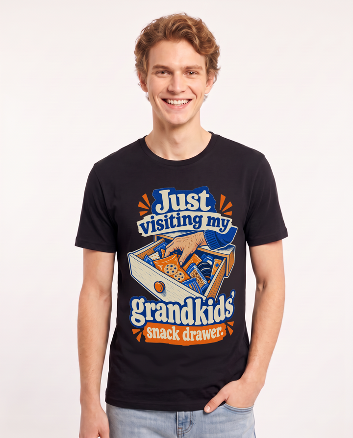 Grandparent Black T-Shirt for Men – Everyday Expression Graphic Tee product image 3