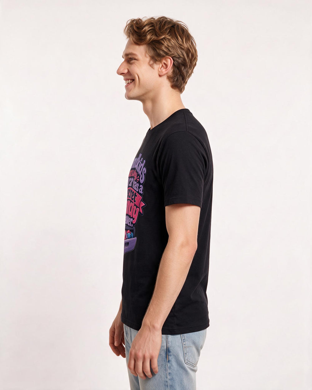 Grandparent Black T-Shirt for Men – Everyday Expression Graphic Tee product image 2