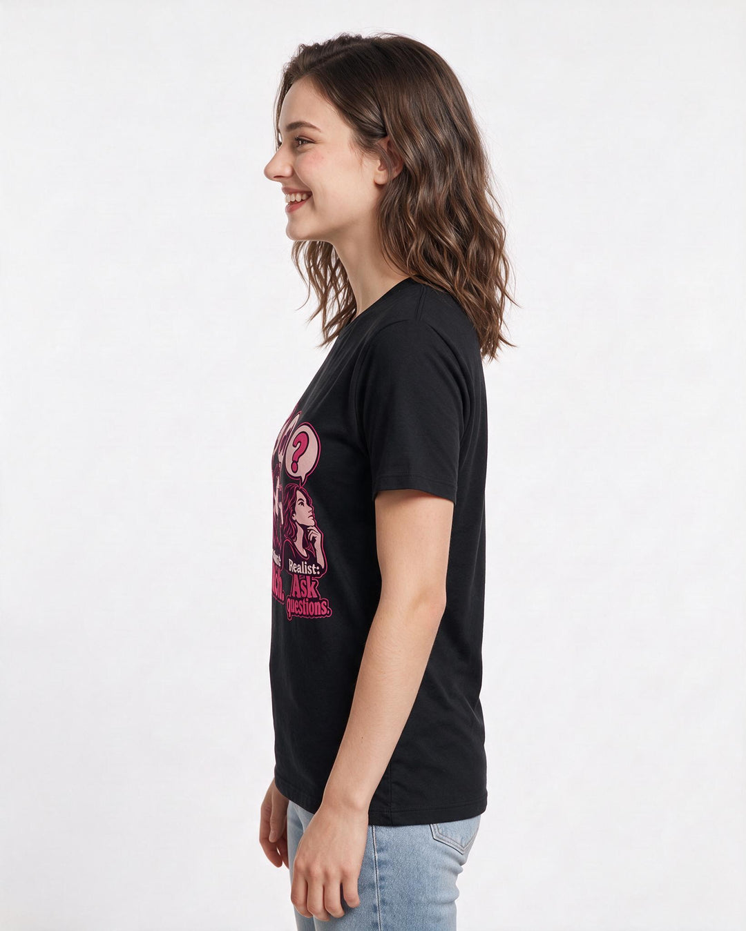 Political Statement Black T-Shirt for Women – Everyday Expression Graphic Tee product image 2