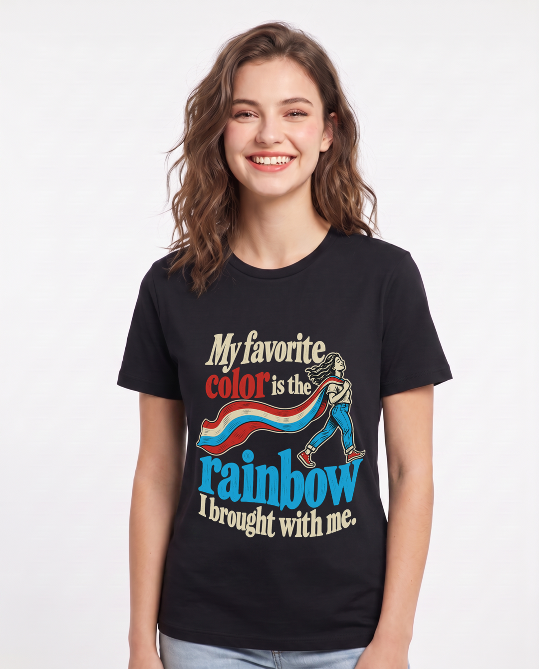 Pride Black T-Shirt for Women – Everyday Expression Graphic Tee product image 3