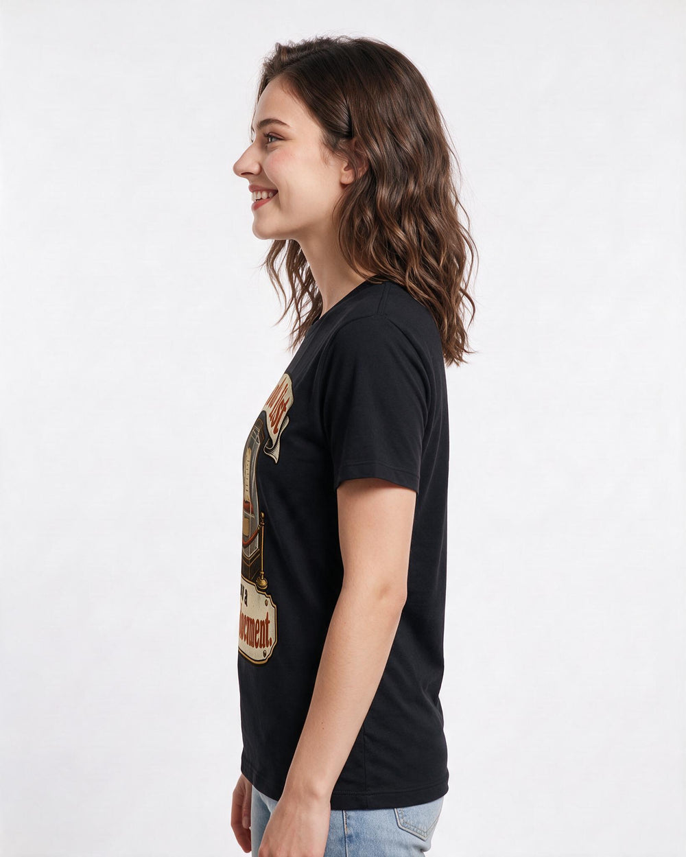 Meme Black T-Shirt for Women – Everyday Expression Graphic Tee product image 2