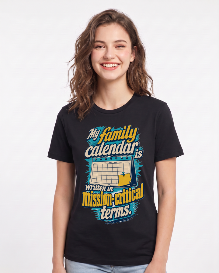 Veteran Women's Black T-Shirt – My family calendar is written in mission-critical terms. product image 1