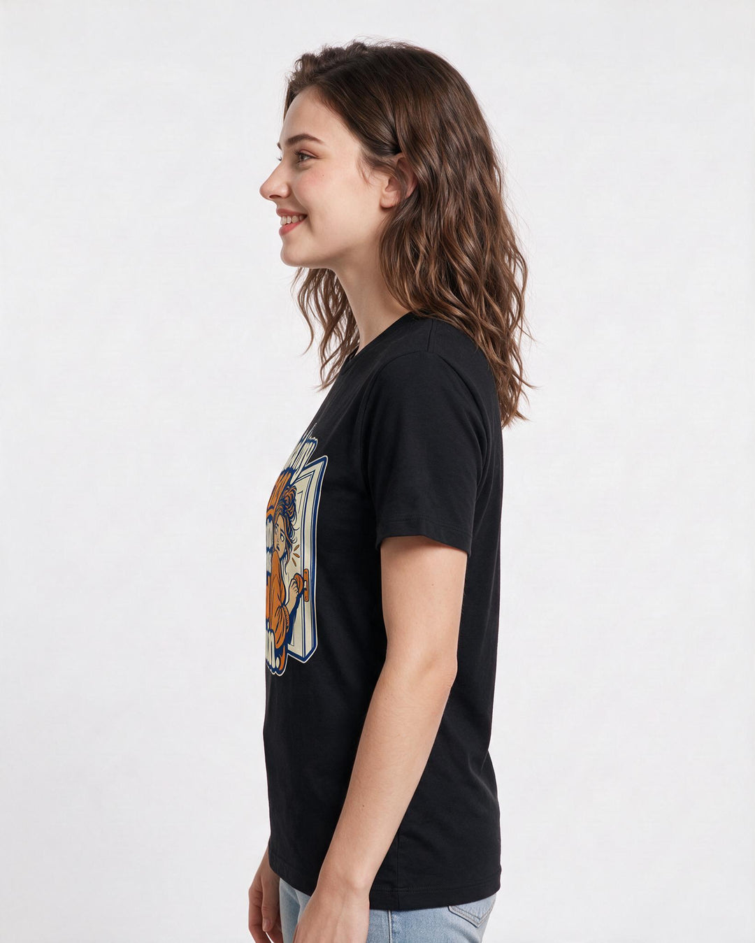 Meme Black T-Shirt for Women – Everyday Expression Graphic Tee product image 2