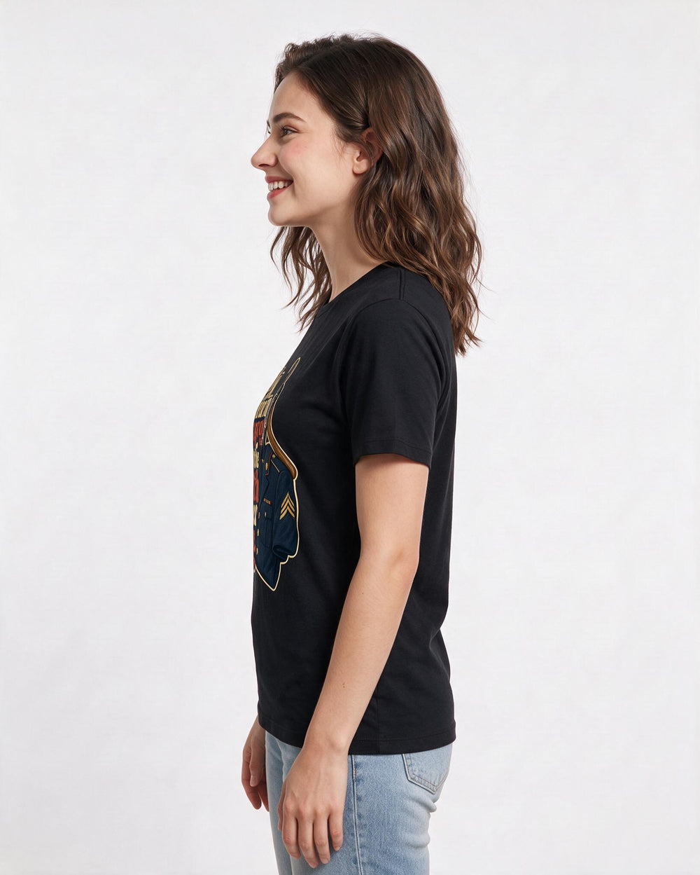 Veteran Black T-Shirt for Women – Everyday Expression Graphic Tee product image 2