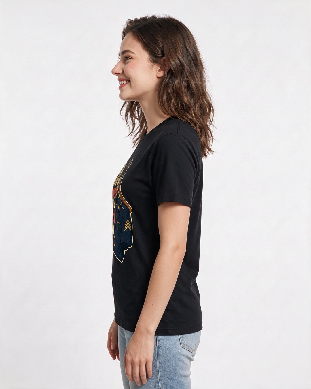 Veteran Black T-Shirt for Women – Everyday Expression Graphic Tee product image 2