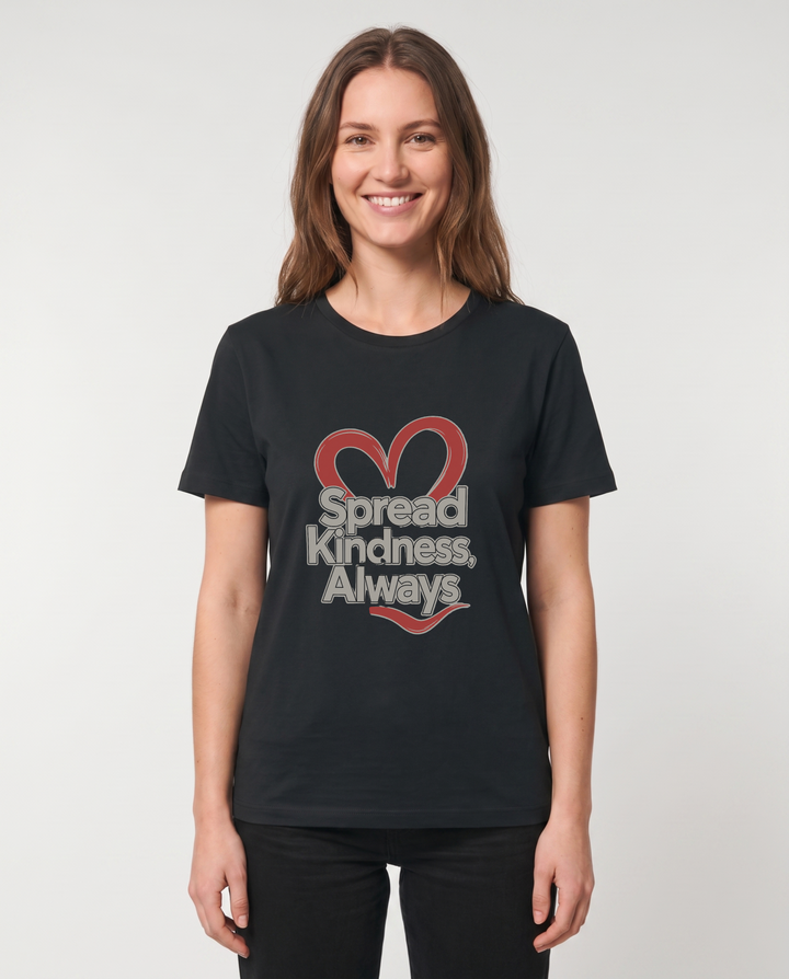 Spread Kindness, Always Black T-Shirt mockup 1