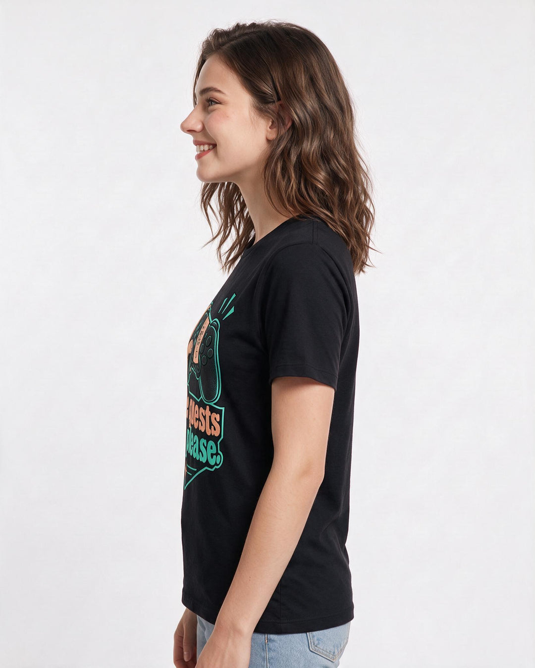Gaming Black T-Shirt for Women – Game Night Graphic Tee product image 2