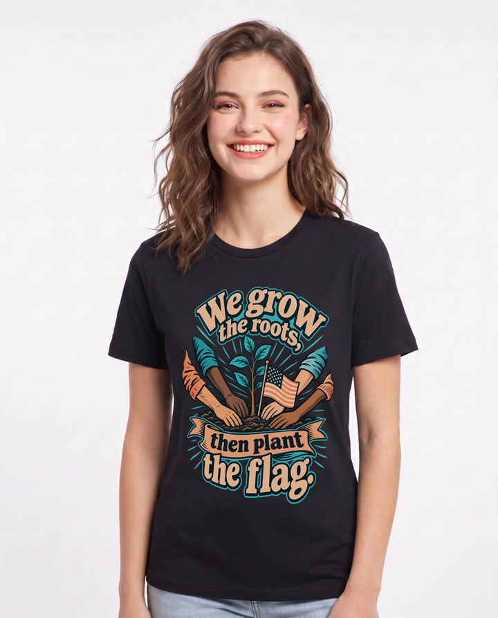 Patriotic Black T-Shirt for Women – Everyday Expression Graphic Tee product image 3