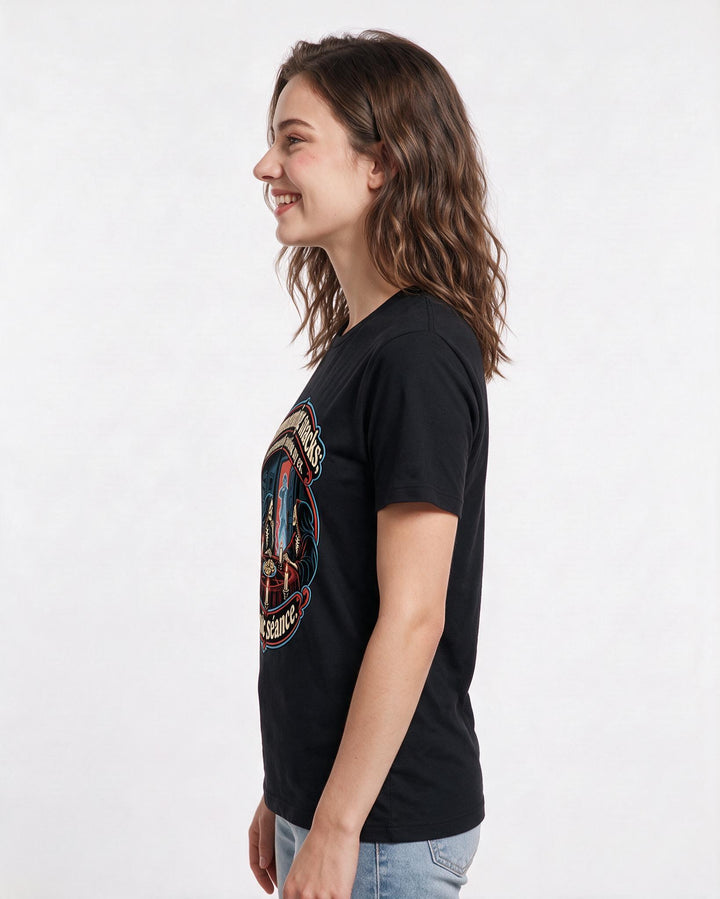 Halloween Black T-Shirt for Women – Halloween Theme Graphic Tee product image 2