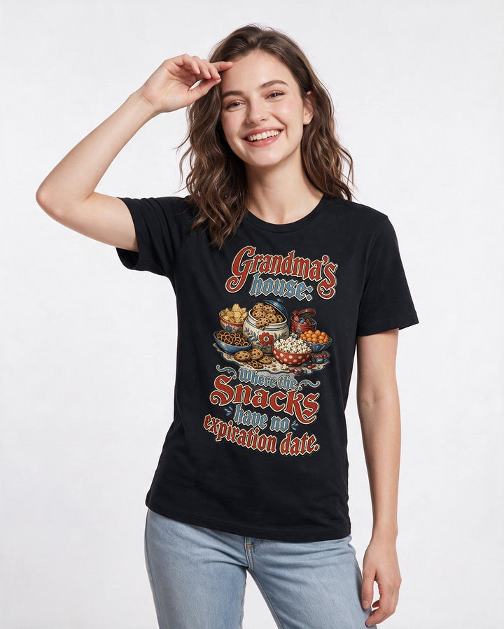 Grandparent Black T-Shirt for Women – Everyday Expression Graphic Tee product image 3