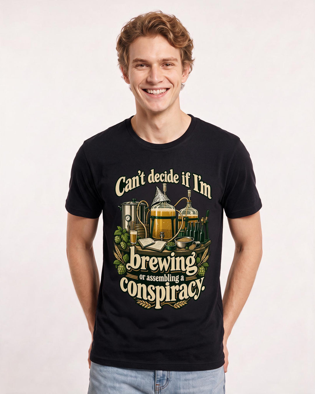 Beer Black T-Shirt for Men – Everyday Expression Graphic Tee product image 1