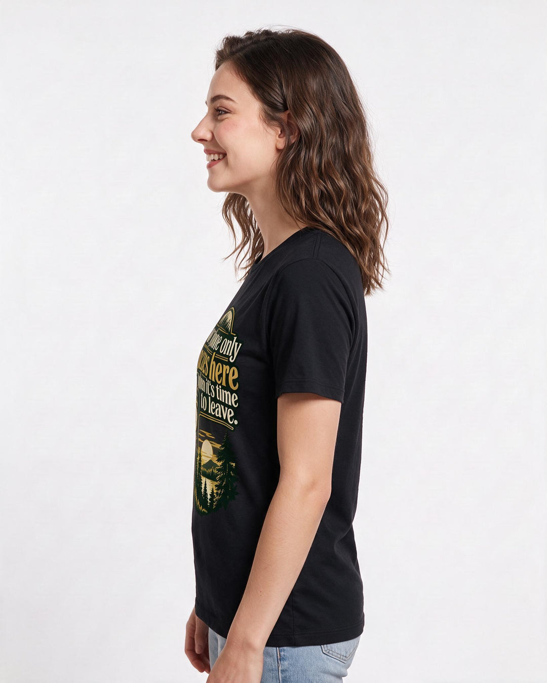 Hunting Black T-Shirt for Women – Everyday Expression Graphic Tee product image 2