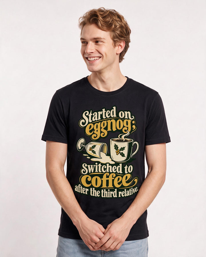 Christmas Black T-Shirt for Men – Holiday Theme Graphic Tee product image 1