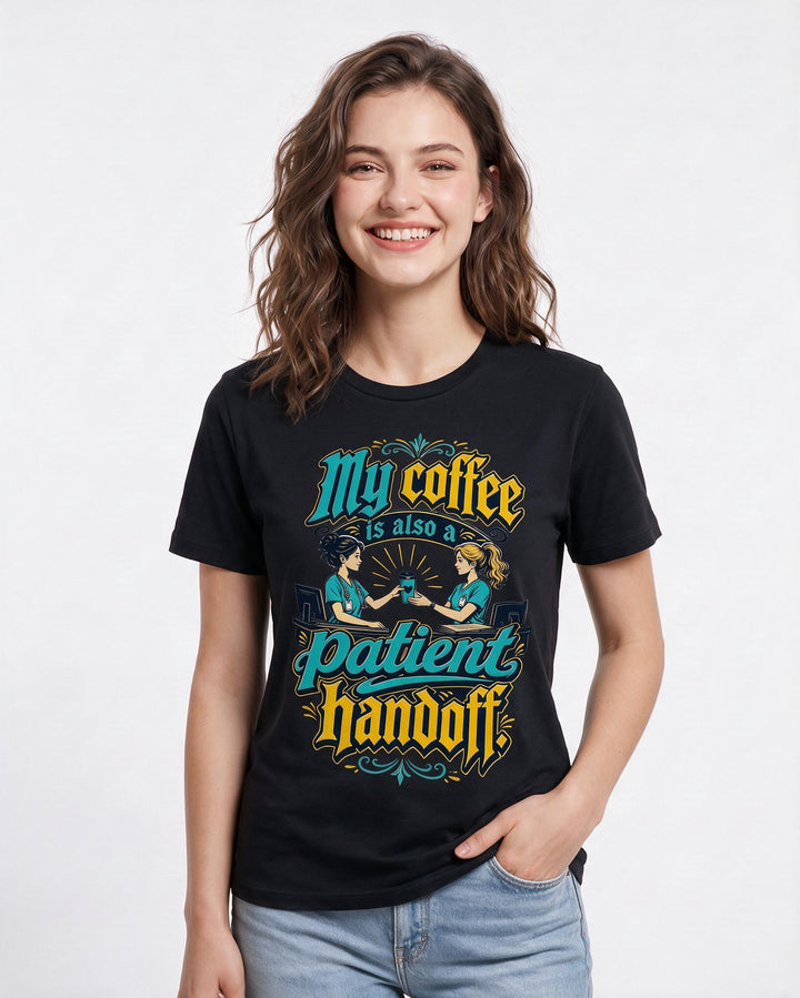 Nurse Black T-Shirt for Women – Nursing Life Graphic Tee product image 1