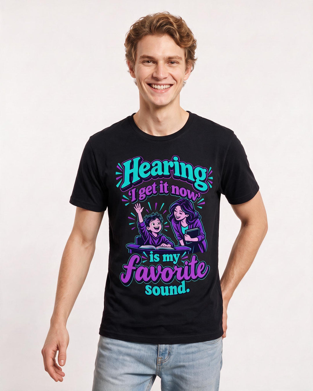 Teacher Black T-Shirt for Men – Everyday Expression Graphic Tee product image 1