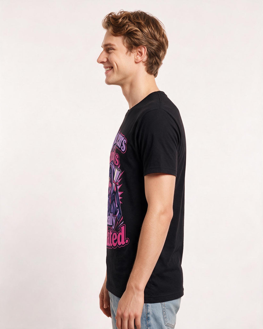 Graduation Black T-Shirt for Men – Everyday Expression Graphic Tee product image 2