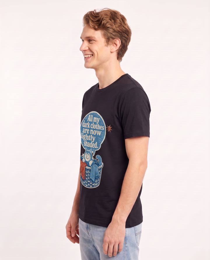Graphic Men's Black T-Shirt - All my dark clothes are now lightly product image 2