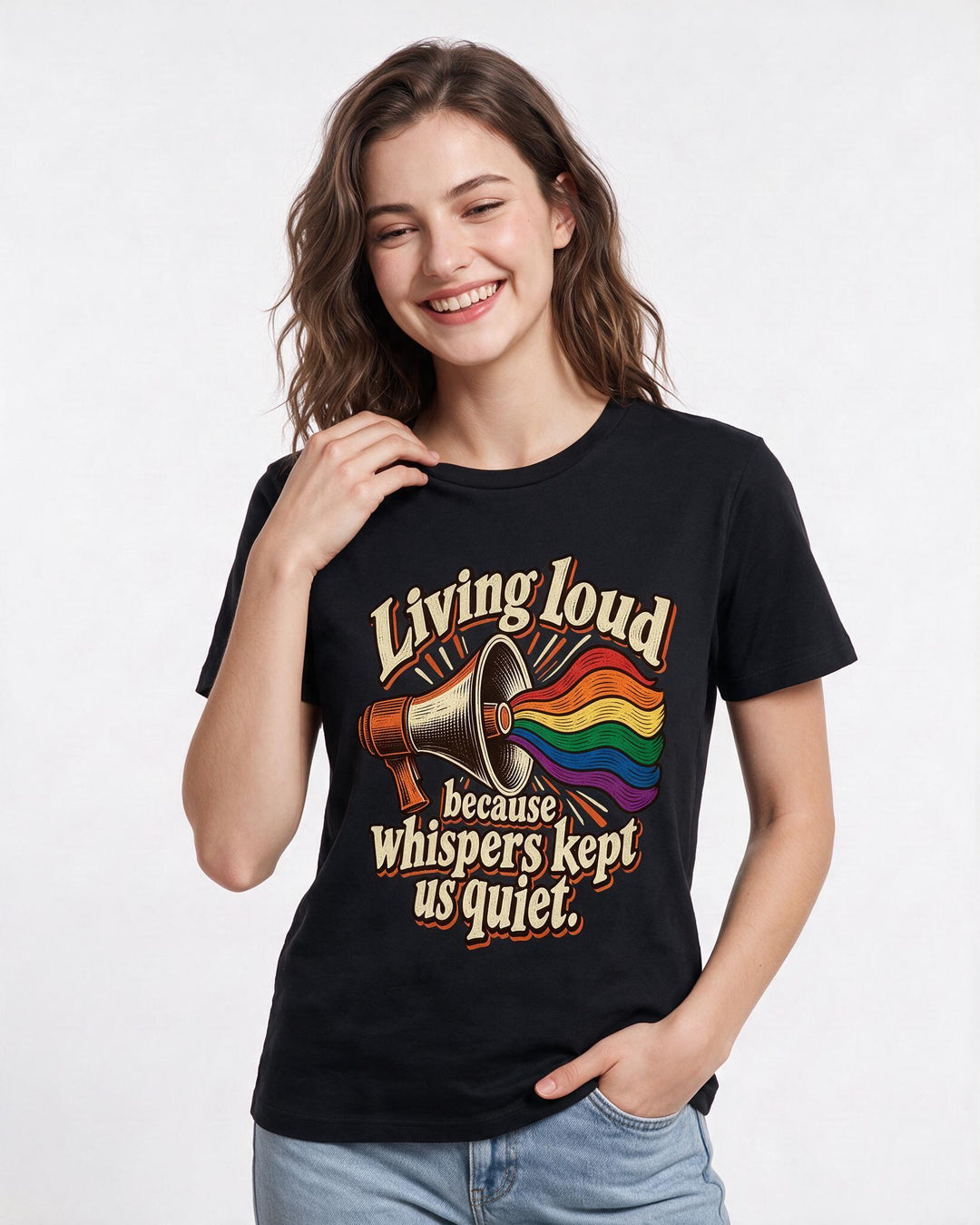 Pride Black T-Shirt for Women – Everyday Expression Graphic Tee product image 1