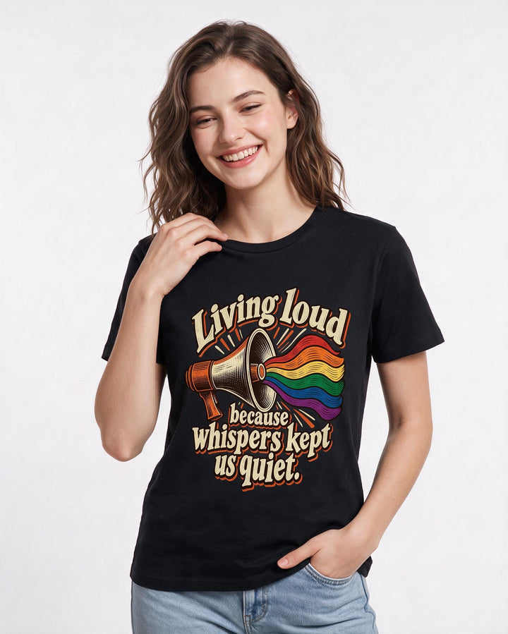 Pride Black T-Shirt for Women – Everyday Expression Graphic Tee product image 1
