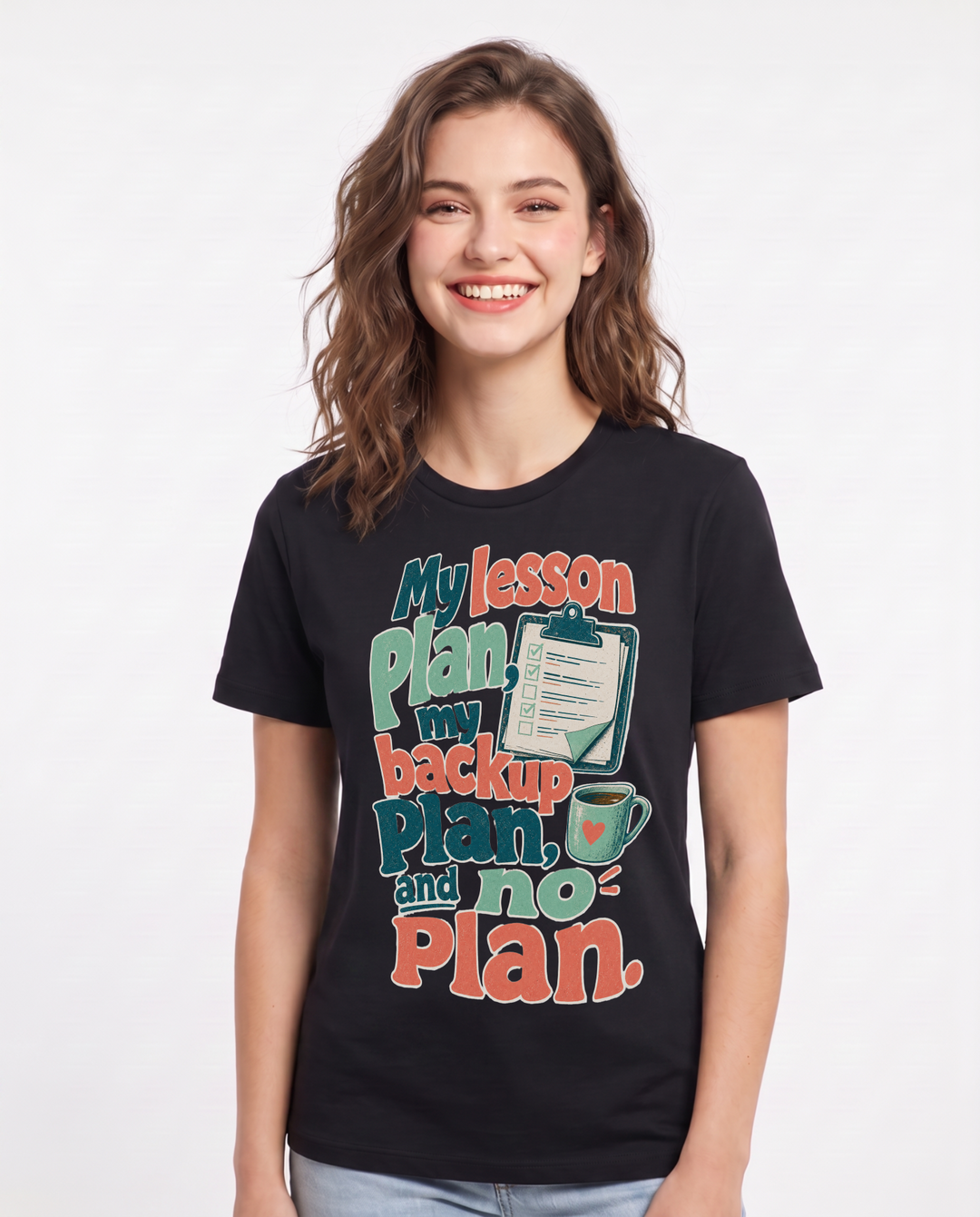 Teacher Black T-Shirt for Women – Everyday Expression Graphic Tee product image 3