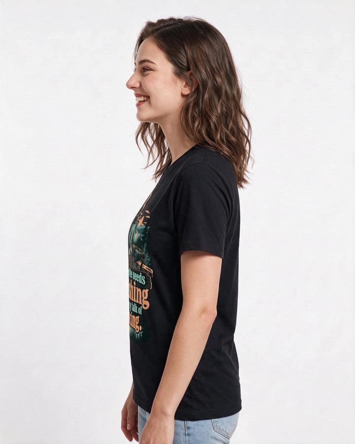 Hunting Black T-Shirt for Women – Everyday Expression Graphic Tee product image 2