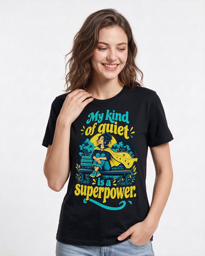 Neurodiversity Black T-Shirt for Women – Everyday Expression Graphic Tee product image 1