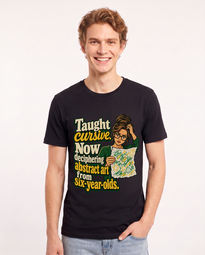 Teacher Black T-Shirt for Men – Everyday Expression Graphic Tee product image 3