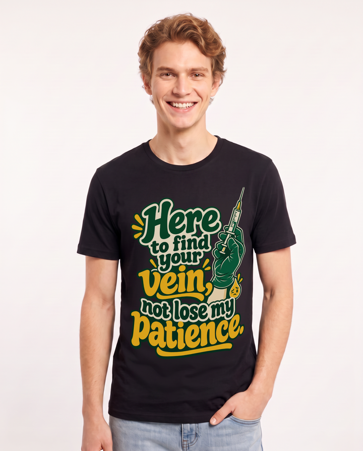 Nurse Black T-Shirt for Men – Nursing Life Graphic Tee product image 3