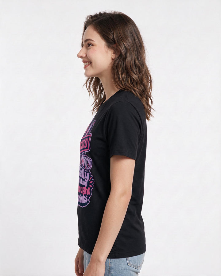 Graduation Black T-Shirt for Women – Everyday Expression Graphic Tee product image 2