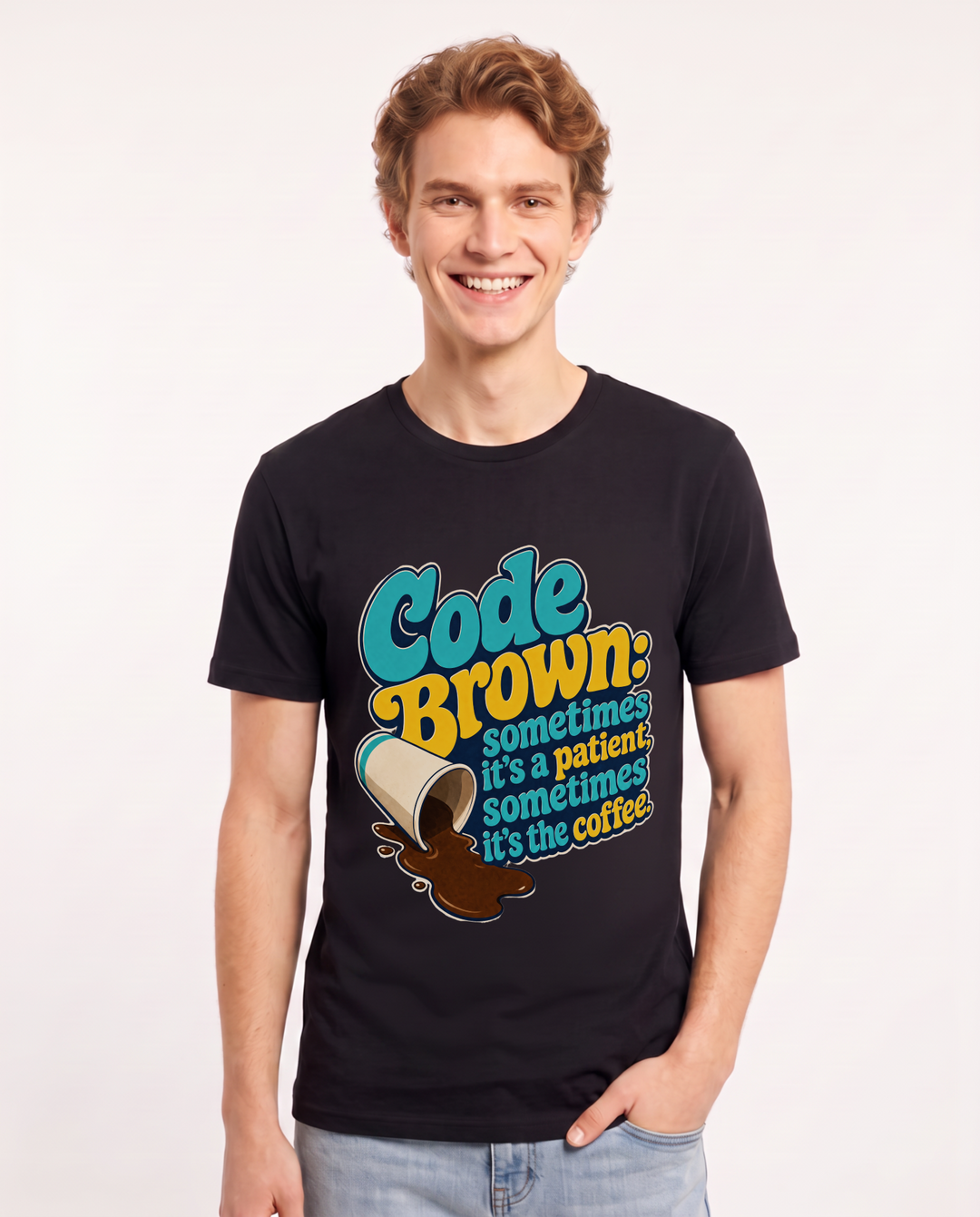 Nurse Black T-Shirt for Men – Nursing Life Graphic Tee product image 3