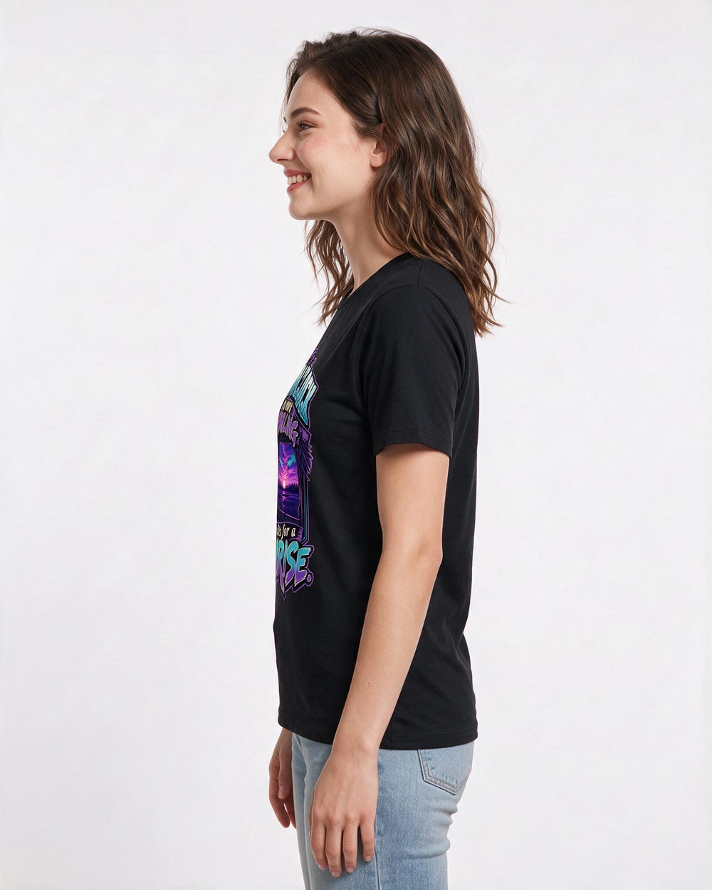 Hunting Black T-Shirt for Women – Everyday Expression Graphic Tee product image 2
