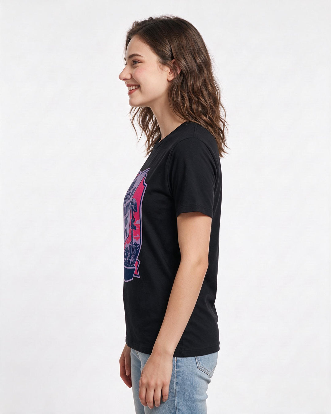 Graphic Women's Black T-Shirt - Some debts are paid, others you just product image 2