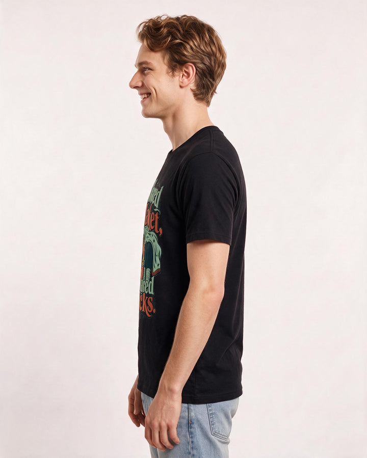 Couples Black T-Shirt for Men – Everyday Expression Graphic Tee product image 2