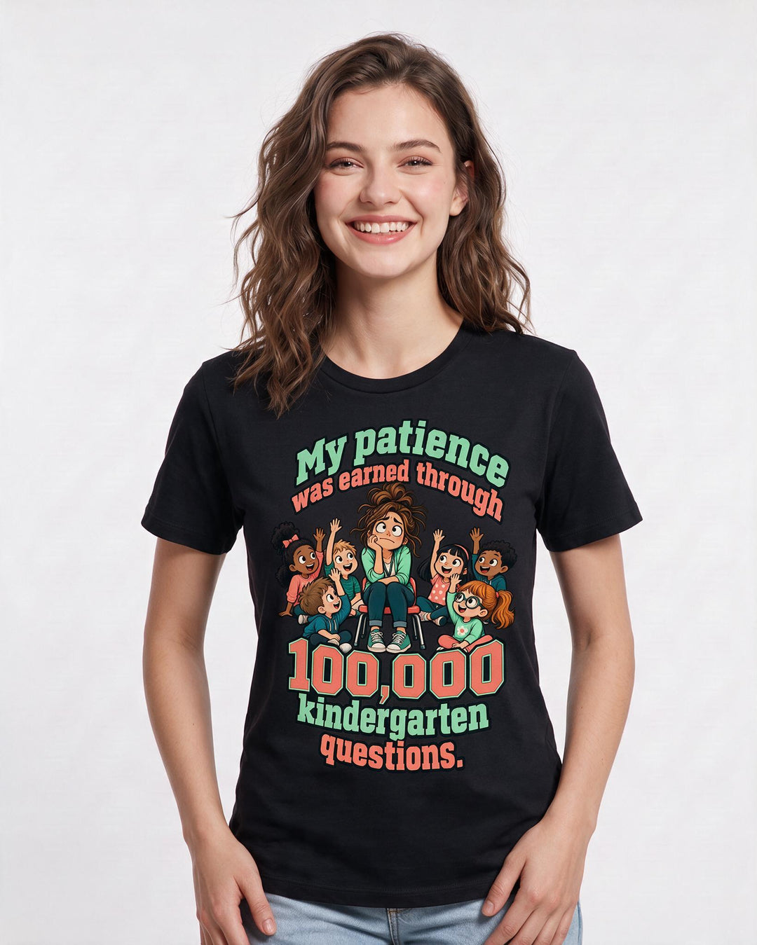 Teacher Black T-Shirt for Women – Everyday Expression Graphic Tee product image 1