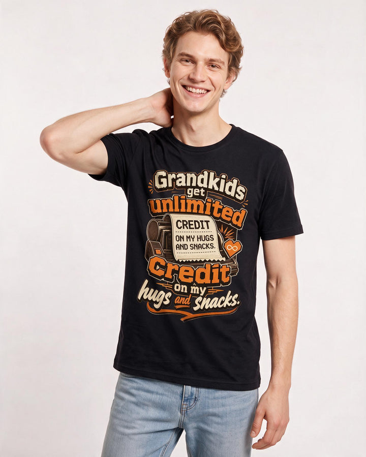 Grandparent Black T-Shirt for Men – Everyday Expression Graphic Tee product image 3