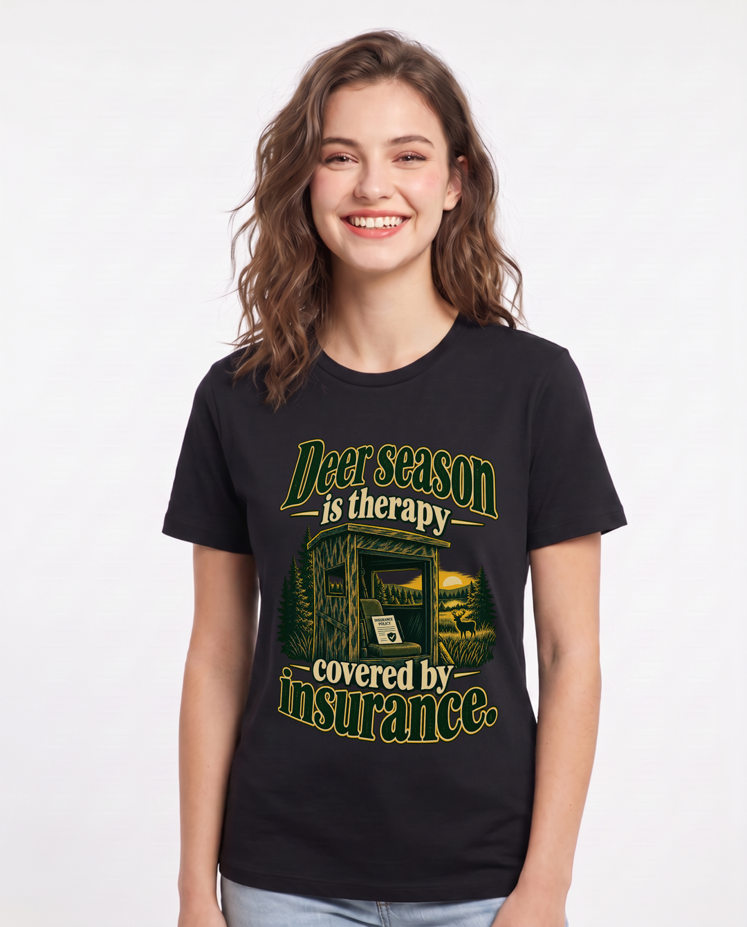 Hunting Black T-Shirt for Women – Everyday Expression Graphic Tee product image 3